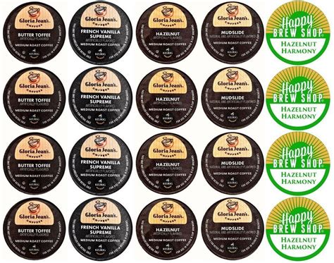20 Count GLORIA JEANS FLAVORED COFFEE K Cup Variety Sampler Pack