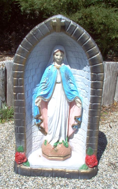 150 One Piece Virgin Mary And Grotto Concrete Statue Available For
