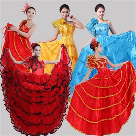 flamenco skirt classic spanish bullfighting women s spanish dance costume gypsies flamenco dress