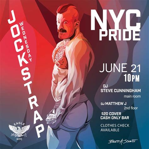 wednesday june 21st nyc gay play party jockstrap wednesday at the eagle bar 554 w 28th