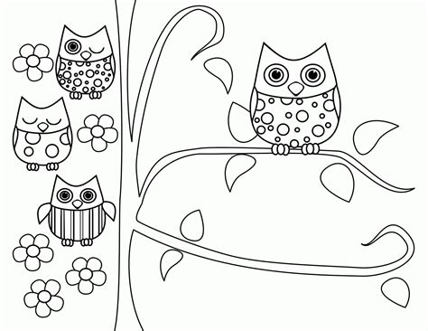 Coloring Pages Of Owl Babies Coloring Home