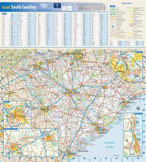 South Carolina State Map Map Of South Carolina With Cities