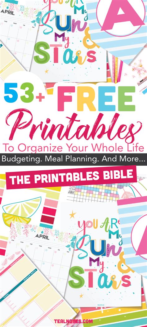 Of The Most Beautiful Free Printables To Organize Your Whole Life