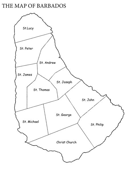 Printable Barbados Map
