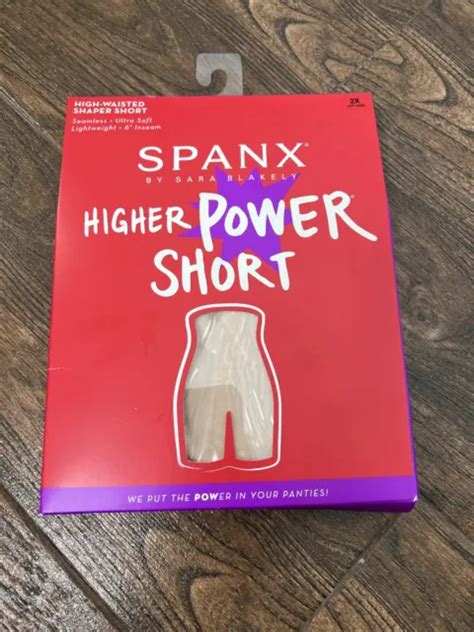 NWT SPANX HIGHER POWER SHORT Nude High Waist Mid Thigh Shaping Shorts