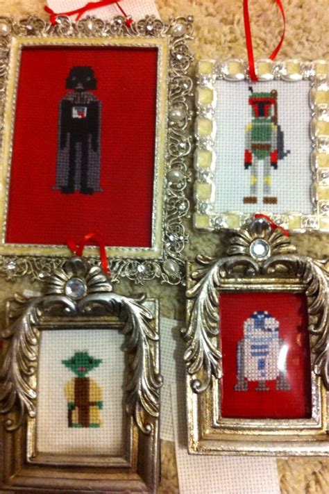 We have a huge selection of easy cross stitch patterns plus many other levels and styles, including a large selection of christmas cross stitch patterns. star wars Cross stitched star wars ornaments I made | Diy ...