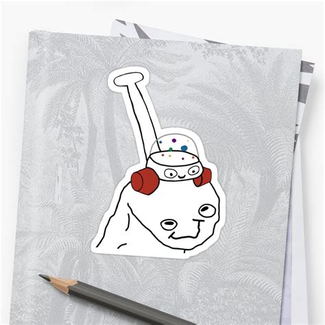 Brainlet Wojak Sticker By Moonman1232141 Redbubble