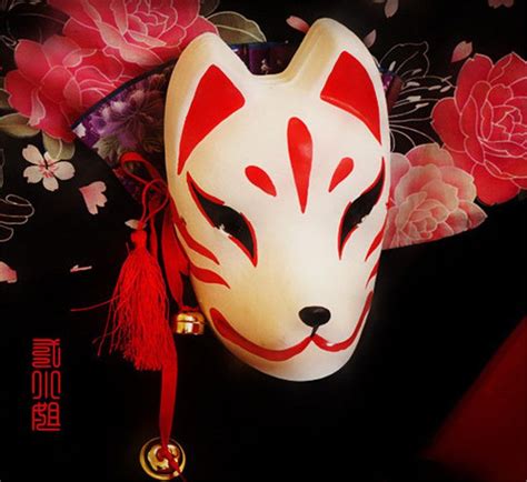 Japan Full Face Hand Paint Fox Kitsune Cosplay Onmyoji Mask Masquerade