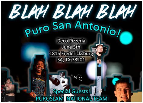 San Antonio Rocks Dx3 Presents Puro San Antonio Open Mic With Special Guests From The 2012