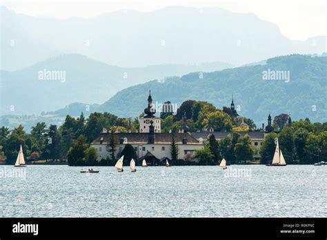 The Castle Of Schloss Ort In The Traunsee Lake Austria Stock Photo Alamy