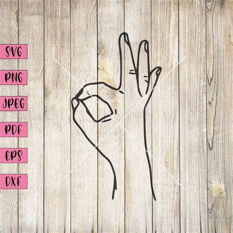 Ok Hand Signal Svg Hand Gesture Svg Ok Emoji Svg Hand Etsy Uk