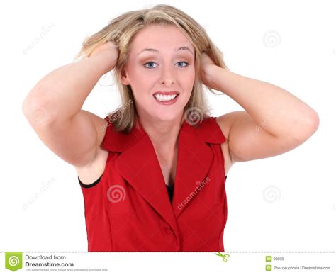 Business Woman Pull Hair Out Frustrated Royalty Free Stock