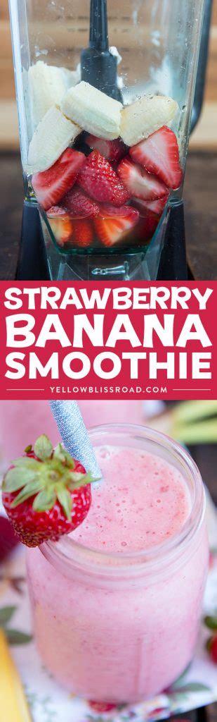 Strawberry Banana Smoothie Recipe Easy Healthy Delicious