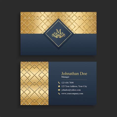 Premium Vector Luxury Golden Business Card