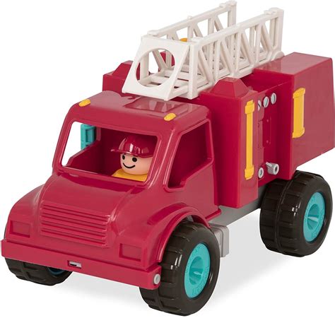 Battat Fire Engine Truck With Working Movable Parts And 2 Firefighters