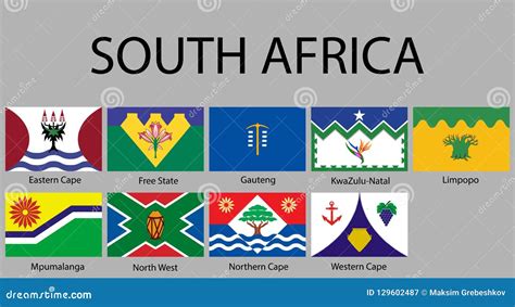 All Flags Of Regions South Africa Royalty Free Stock Photo