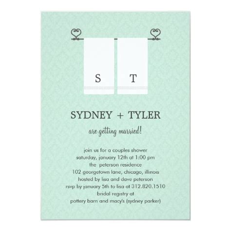 his and hers wedding shower invitation blue zazzle