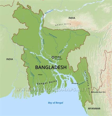 Large Size Physical Map Of Bangladesh Worldometer Vrogue