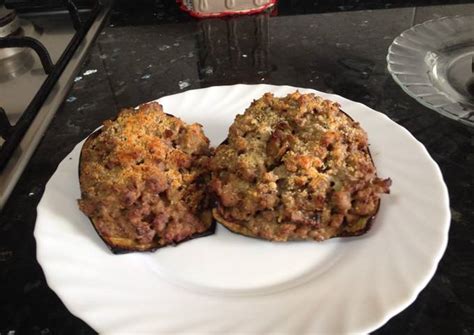 Berenjena rellena de carne picada y bechamel Receta de Sara Martín Soto