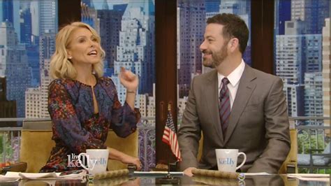 Kelly Ripa Grilled By Guest Co Host Jimmy Kimmel Over Michael Strahans