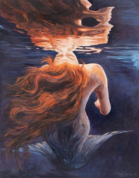 Mermaid Print Featuring The Painting A Trick Of The Light Love Is