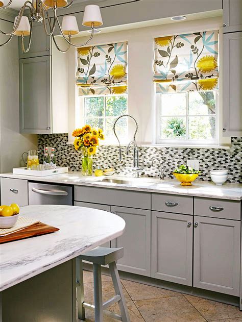 Gray And Yellow Kitchen Contemporary Kitchen Bhg