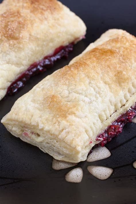 Raspberry Turnovers On Table Stock Photo Image Of Roll Brunch 59599058