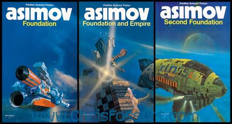 Asimovs Original Foundation Trilogy Series With Artwork By Chris Foss