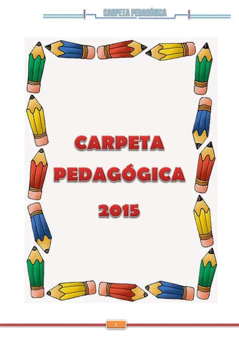 Modelo De Carpeta Pedagogica CARPETA PEDAGÓGICA EDUCACION