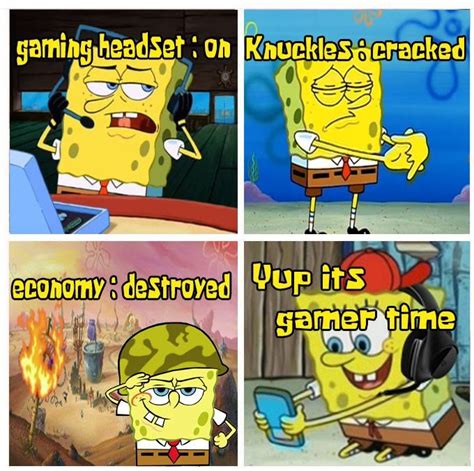 Epic Gamers Only Gamer Memes Spongebob