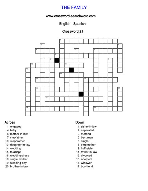 The puzzles are sorted by category. 19 Best Images of Spanish Puzzle Worksheets - Spanish ...