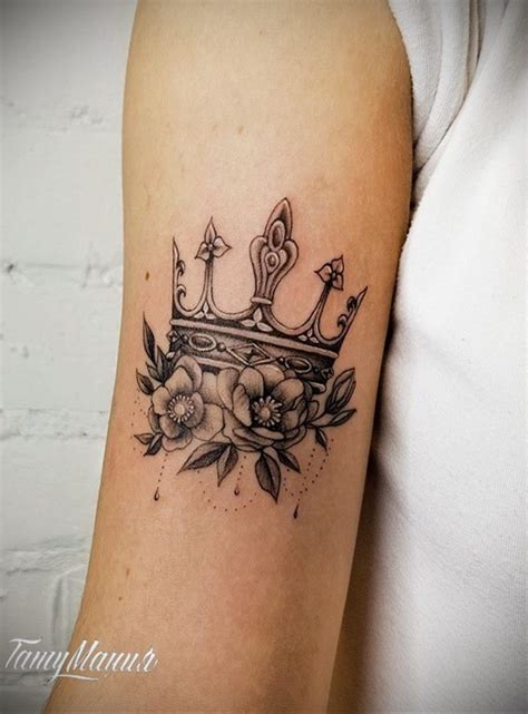 Crown With Roses Tattoo 08122019 №003 Tattoo Crown