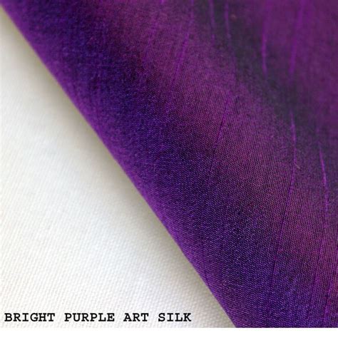 Bright Purple Art Silk Fabric By The Yard Silk Curtain Fabric