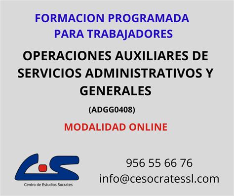 Operaciones Auxiliares De Servicios Administrativos Y Generales