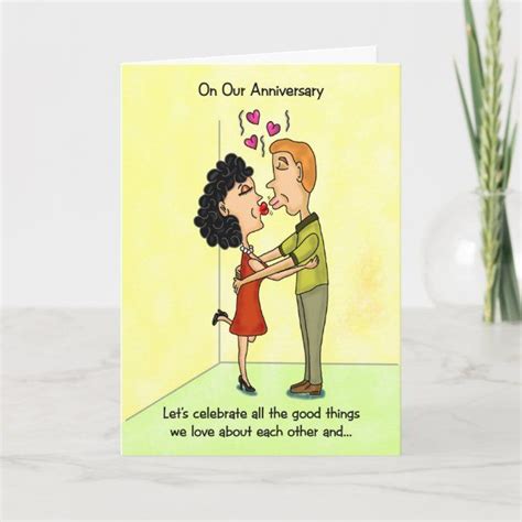 Funny Anniversary Card Celebrate Love Him Or Her Card In