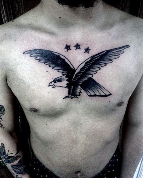 80 Eagle Chest Tattoo Designs For Men Manly Ink Ideas