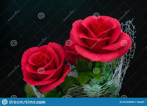 Beautiful Elegance Red Rose Flower In Bunch Stock Photo Image Of