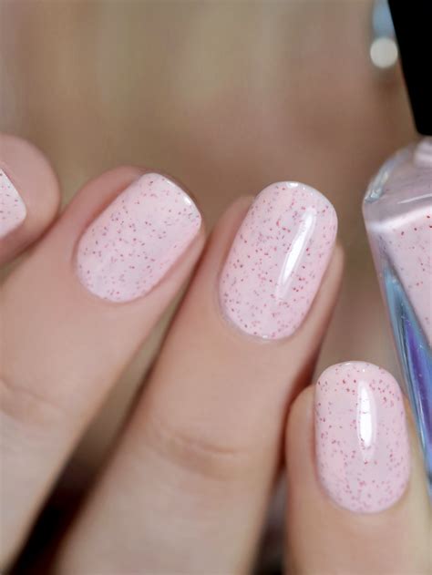 Sunday Pastel Pink Speckled Nail Polish By Ilnp
