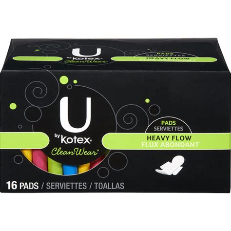 U Kotex Clean Wear Heavy Flow Pads 16 Ct Cuidado Femenino Selectos