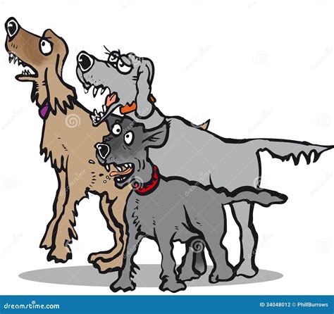 Three Dogs Barking Stock Illustration Illustration Of Dogs 34048012