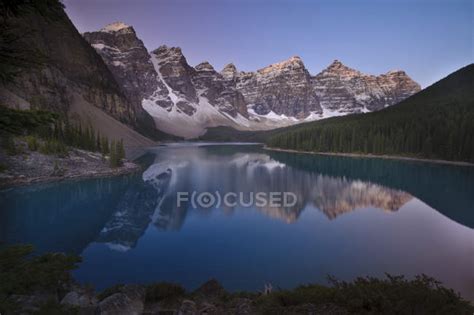 Sunrise At Moraine Lake With Mountain Reflection Valley Of Ten Peaks