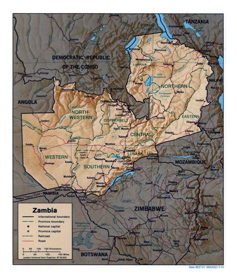 Worksheet Map Of Zambia