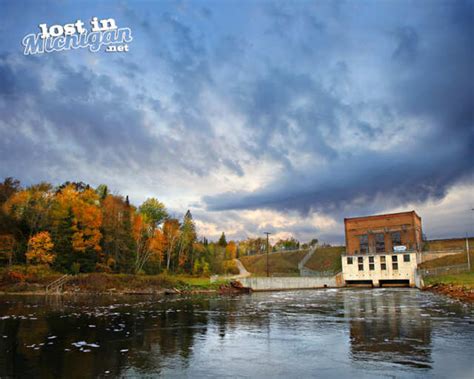 The Beautiful Alcona Dam Near Glennie Lost In Michigan