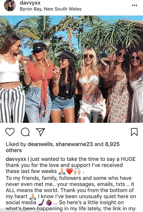 Shane Warne Is Caught Looking At Davina Rankins Instagram Snaps