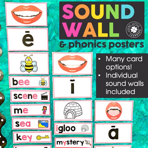 Sound Wall With Mouth Pictures And Bonus Phonics Posters Lucky Little