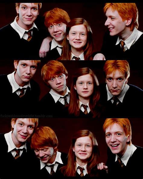 Fred George Ginny And Ron Harry Potter Movies Fred And George