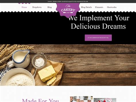 Plantilla Html Profesional Cakery Plantillas Html Gratuitas