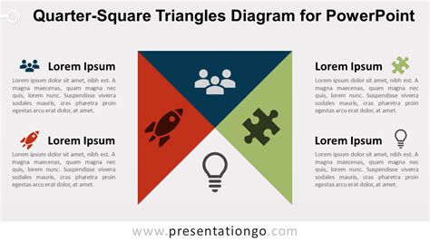 Quarter Square Triangles Diagram For Powerpoint Presentationgo Com My Xxx Hot Girl
