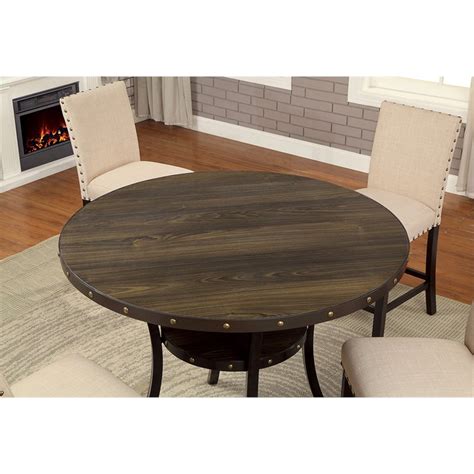 Shapes and sizes of dining tables table and seat heights tend to be standard but all else varies greatly. Bowery Hill Wood Counter Height Round Dining Table in ...