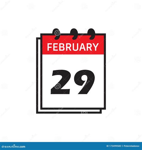 ícone De Calendário De 29 De Fevereiro Também Conhecido Como Dia Do Ano
